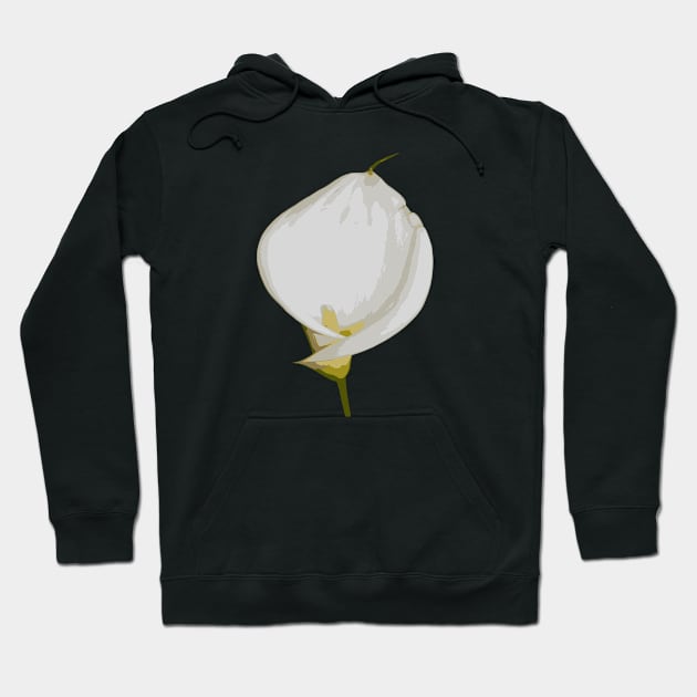 Easter Lily Isolated Botanical Vector Hoodie by taiche